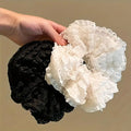 Vintage-Inspired Lace Large Hair Scrunchies for Women - set of 2