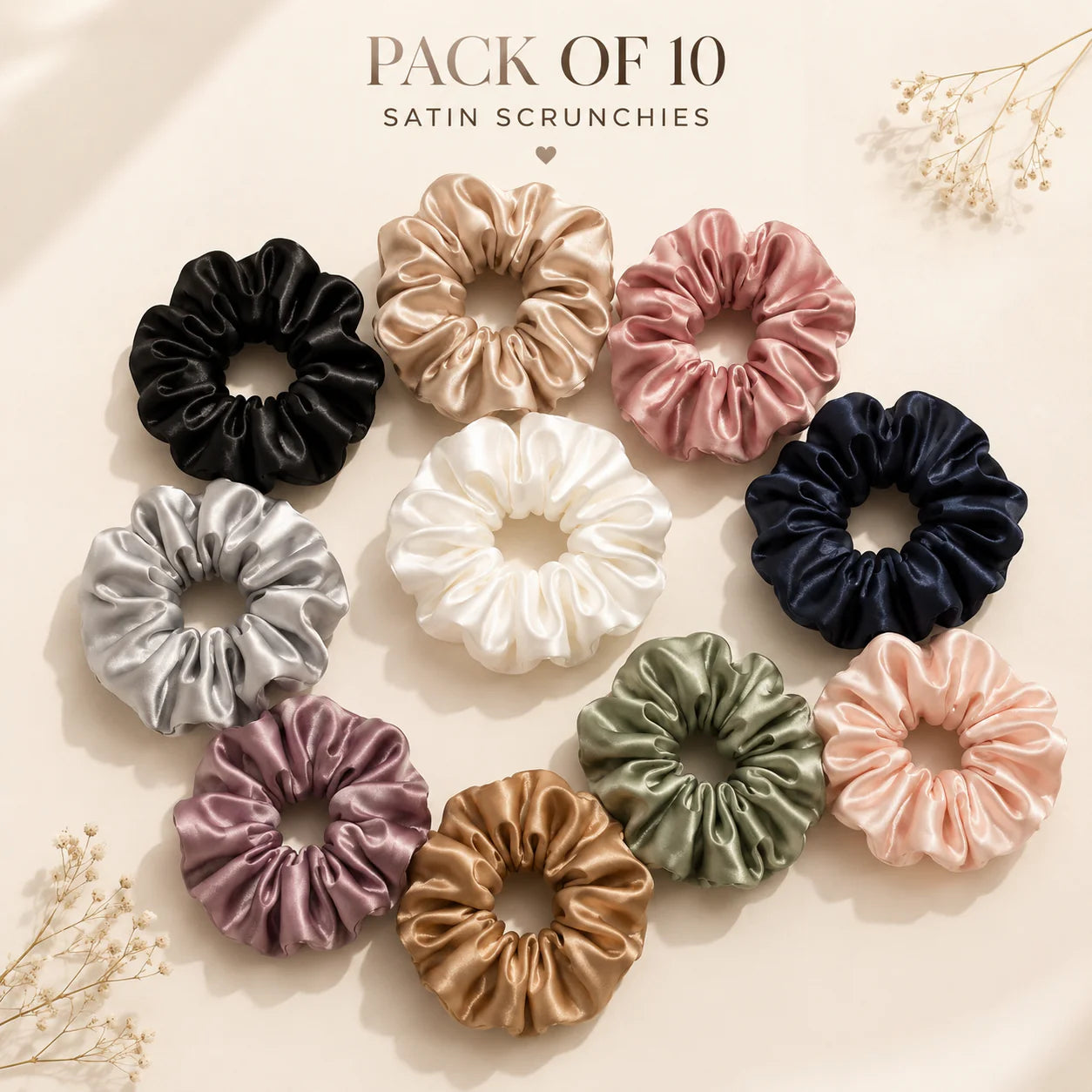 Silky Scrunchies 10 pack + 2 Free